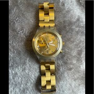 Swatch Diaphane Gold watch